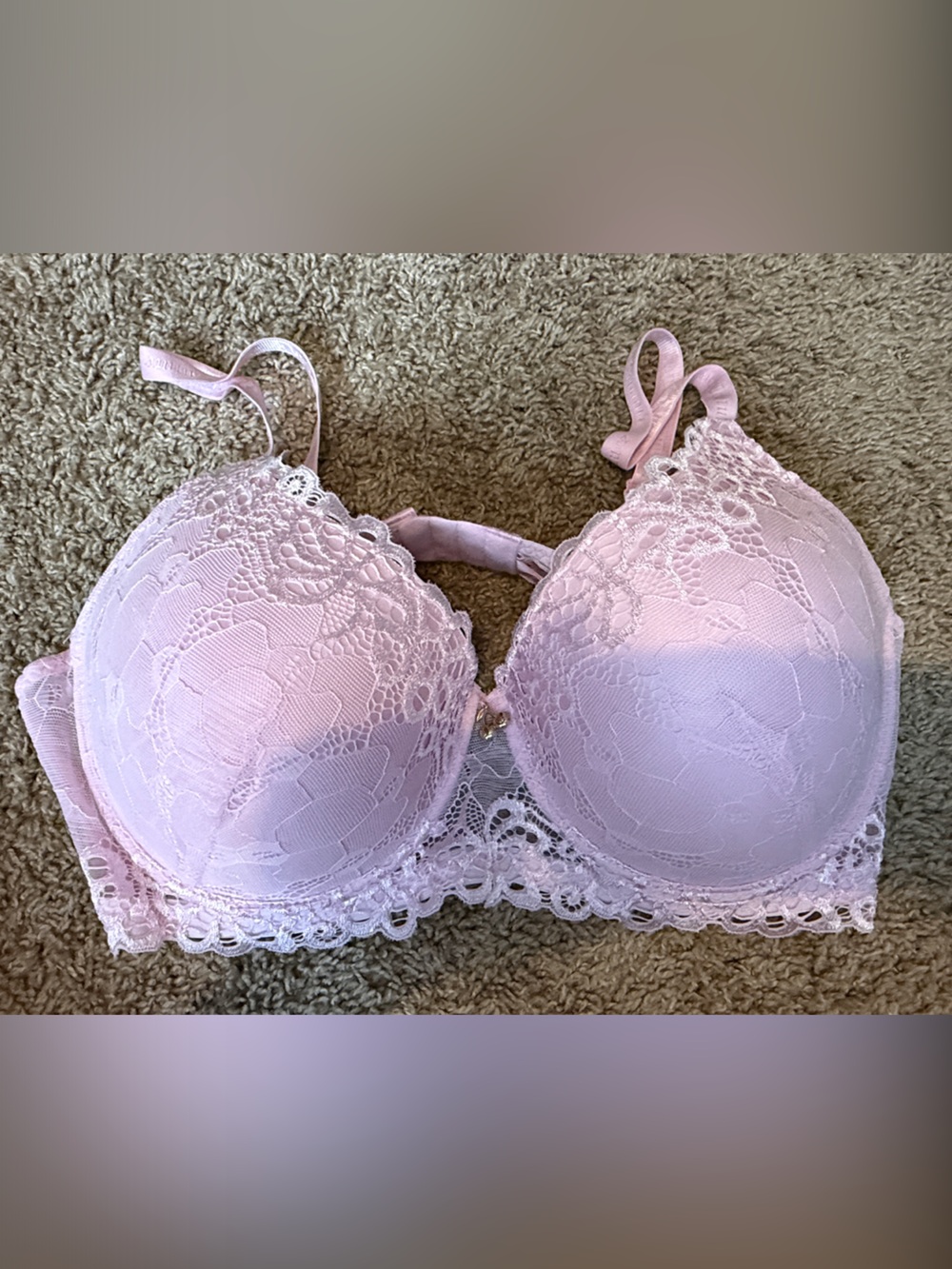 Juicy Couture Lace Push-Up Bra in Light Pink